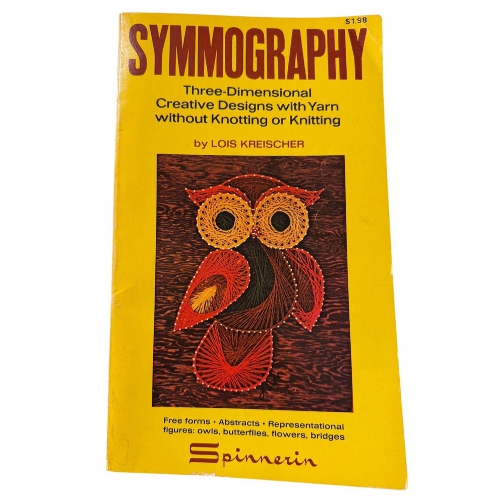 Spinnerin Symmography String Art Book Vintage 1971 Lois Kreischer Mid Century